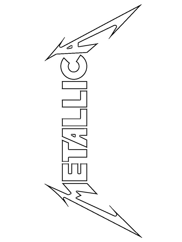 Metallica logo de colorat