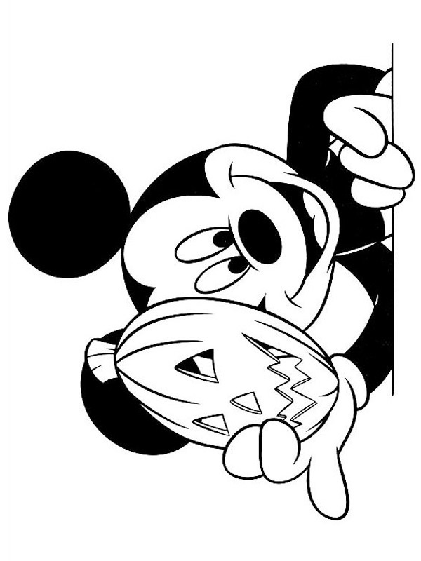 Mickey Mouse Halloween de colorat