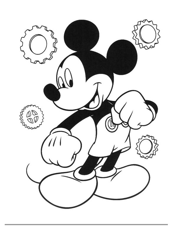 Mickey Mouse de colorat