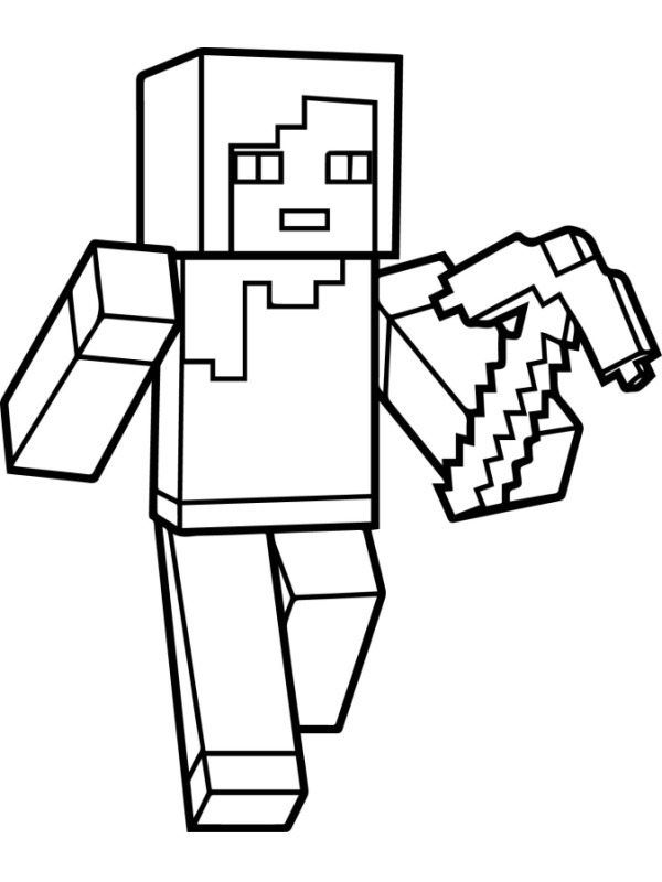 Minecraft Steve de colorat