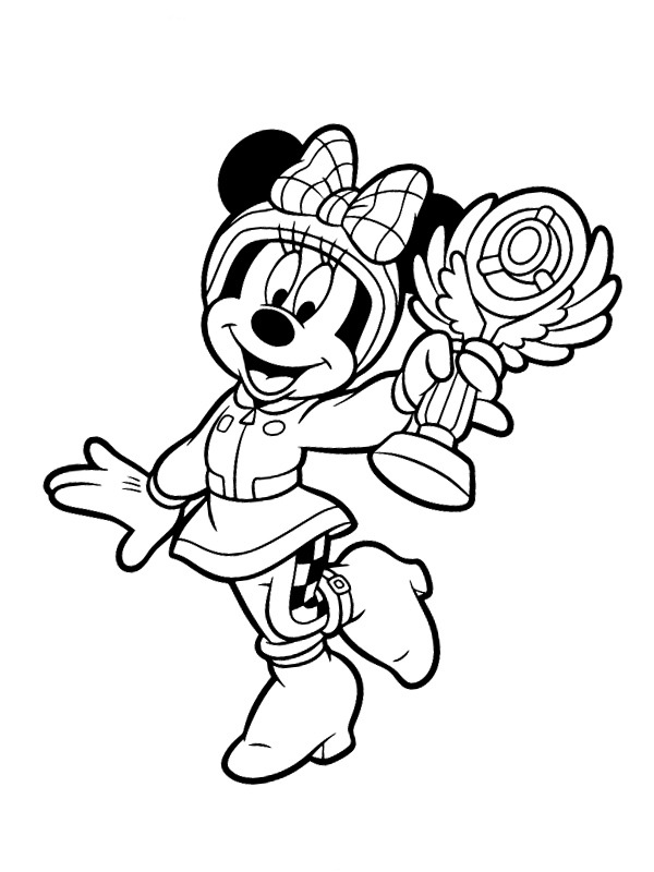 Minnie Mouse de la cursele roadster de colorat