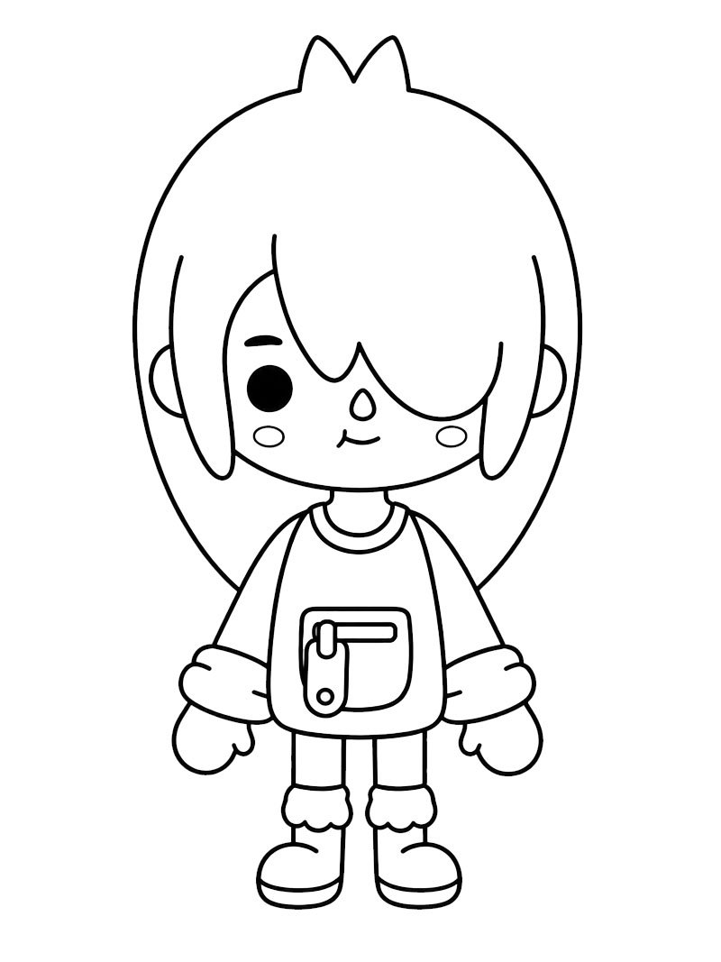 Nari (Toca Boca) de colorat