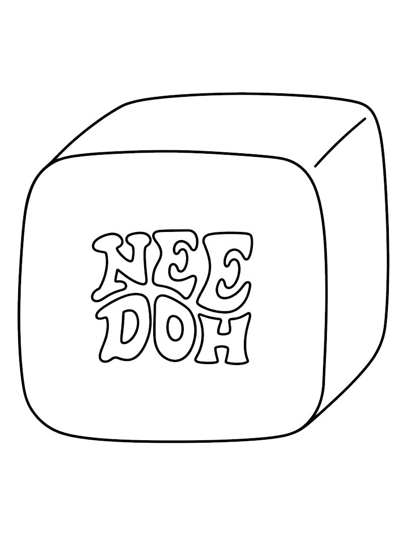 NeeDoh Nice Cube de colorat