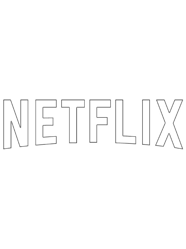 Netflix logo de colorat
