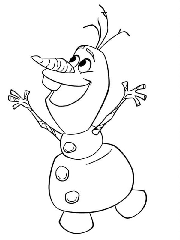 Olaf omul de zăpadă de colorat