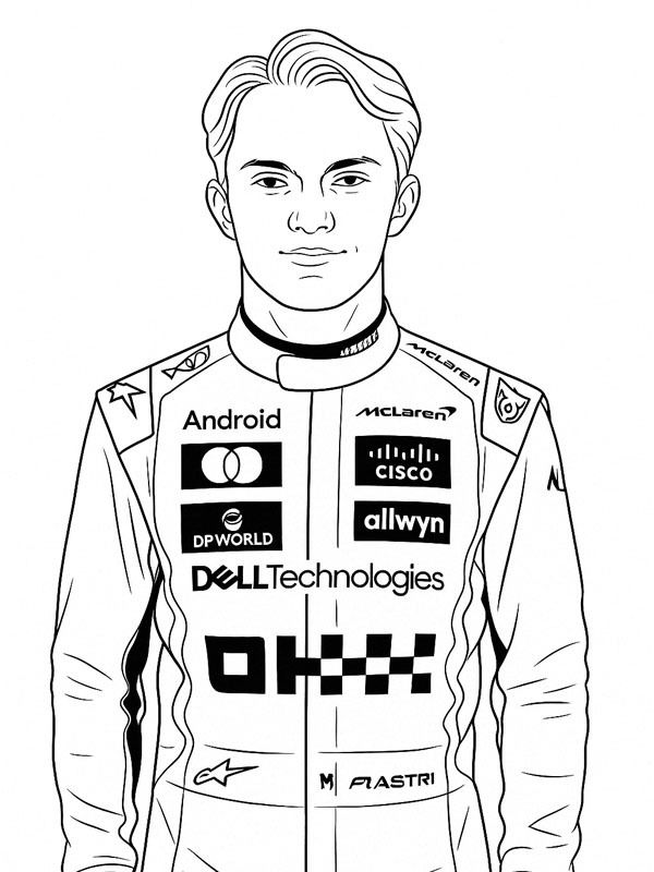 Oscar Piastri de colorat