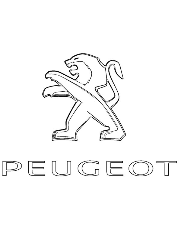 Peugeot logo de colorat