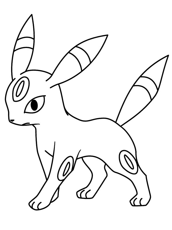 Umbreon (Pokemon) de colorat