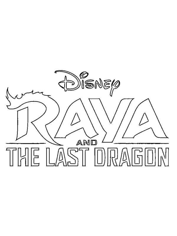 Raya și ultimul dragon logo de colorat