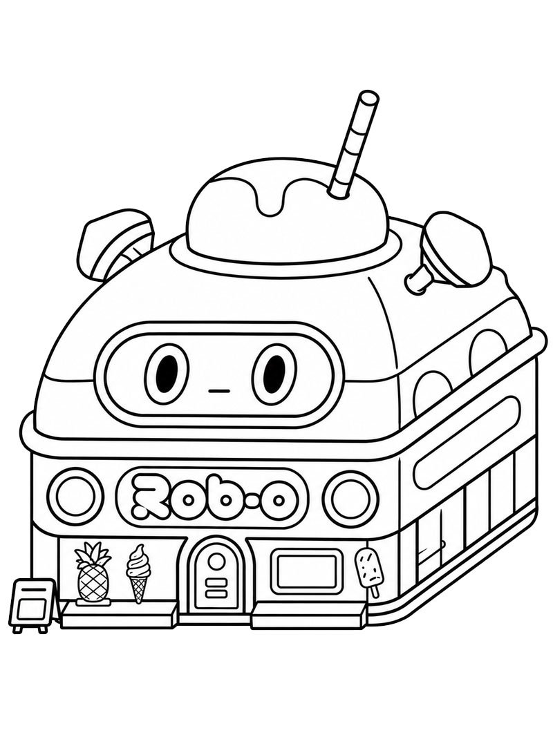 Rob-o Caf&eacute; (Toca Boca) de colorat
