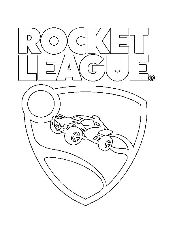 Coli de colorat Rocket League logo | Plansededesenat.ro