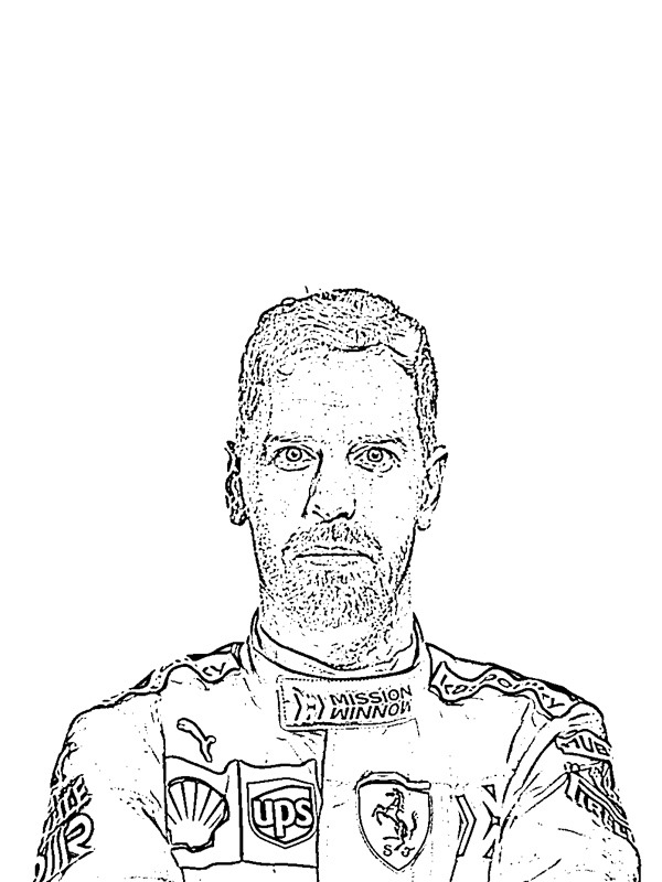 Sebastian Vettel de colorat