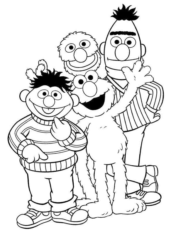 Personaje din Sesame Street de colorat