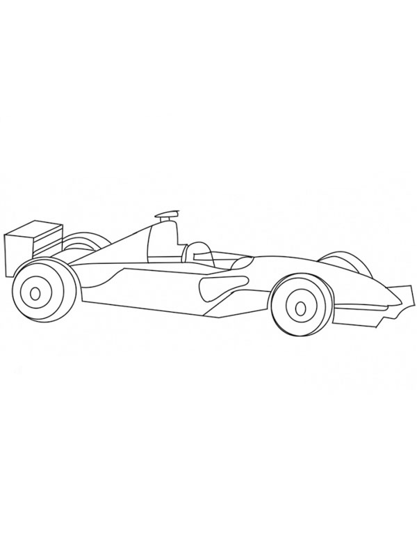 Mașină Formula 1 simplă de colorat