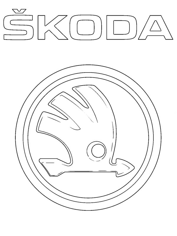 Škoda logo de colorat