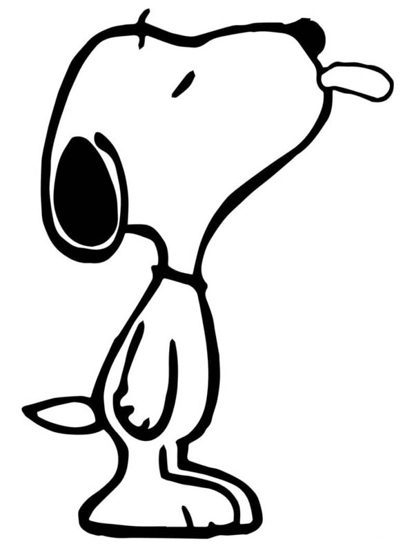 Snoopy scoate limba de colorat
