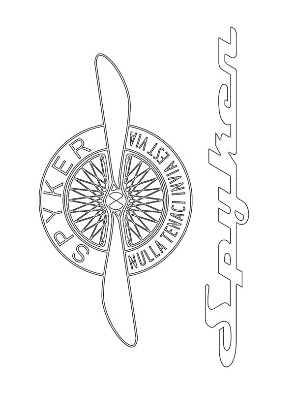 Logo Spyker de colorat