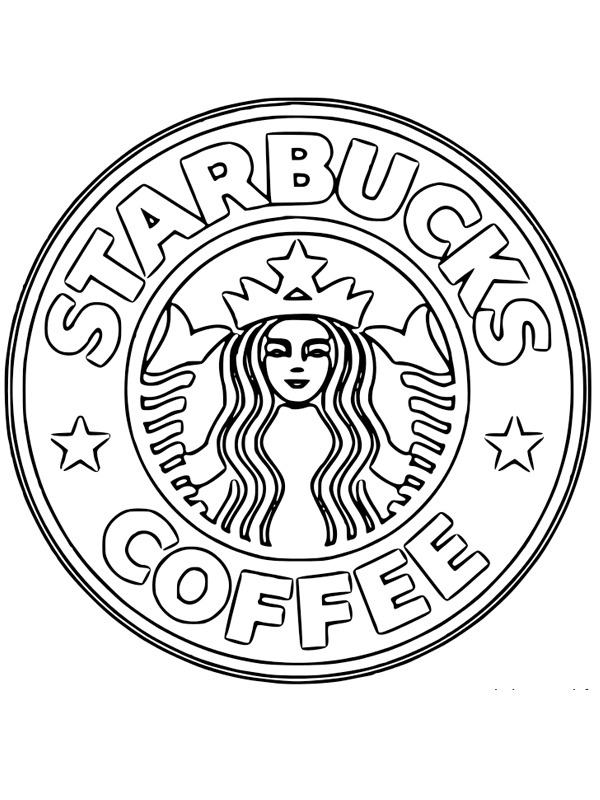 Starbucks logo de colorat