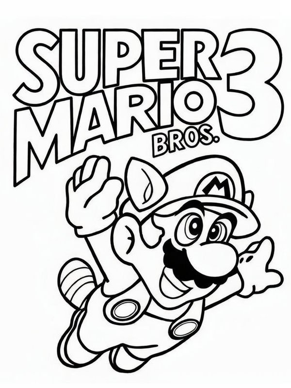 Super Mario Bros. 3 de colorat