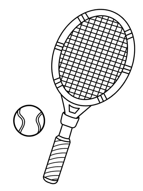 Rachetă de tenis de colorat