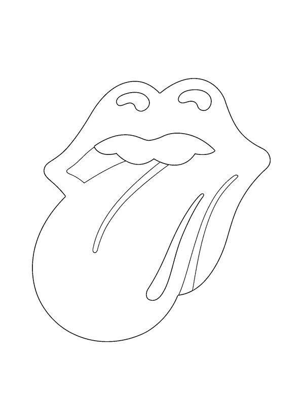 The Rolling Stones logo de colorat