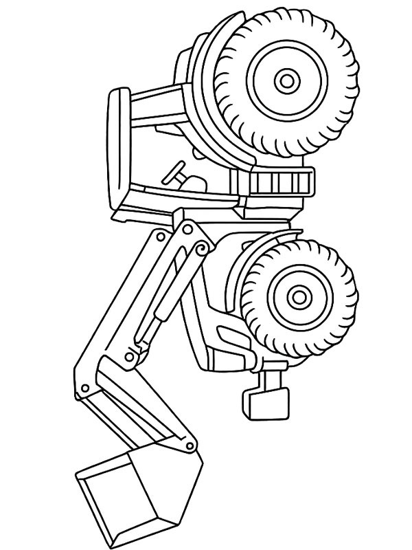 Tractor cu &icirc;ncărcător frontal de colorat
