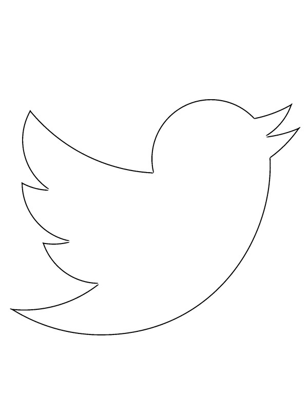 Twitter logo de colorat