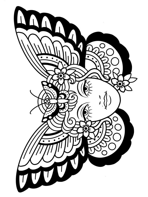 Tatuaj fluture de colorat