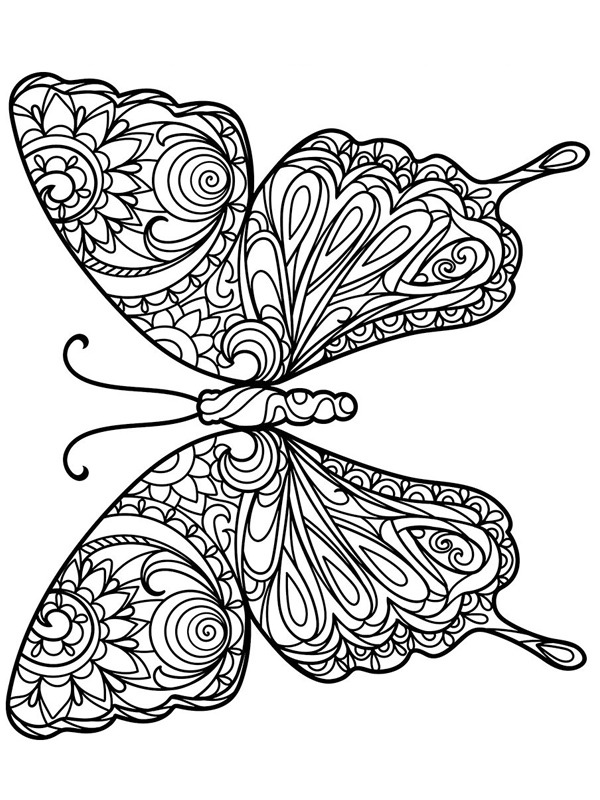 Fluture pentru adulţi de colorat