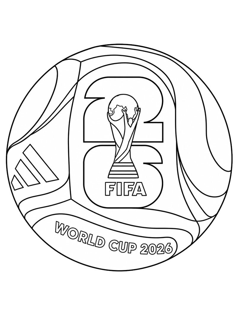 Fotbal FIFA Cupa Mondială 2026 de colorat