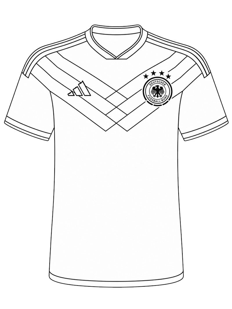 Tricou de Fotbal al Germaniei de colorat