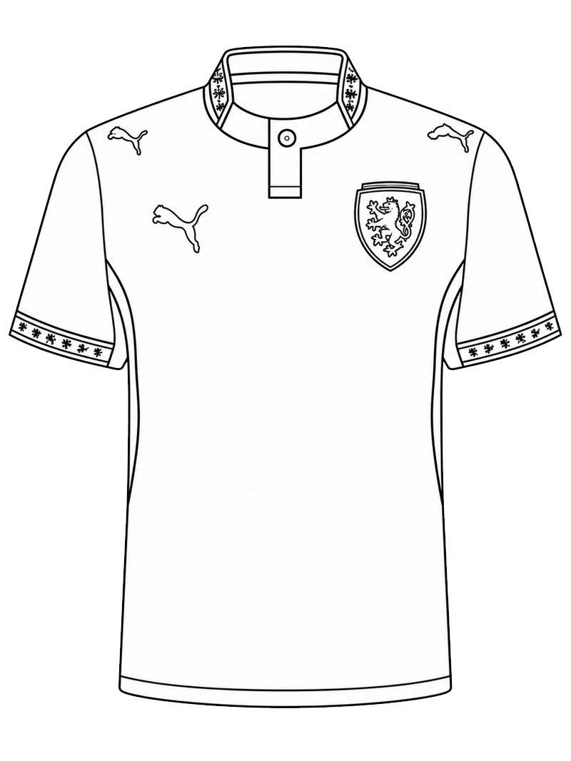Tricou de Fotbal al Cehiei de colorat