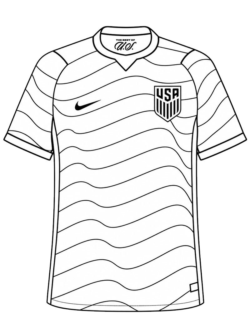 Tricou de Fotbal al Statelor Unite de colorat