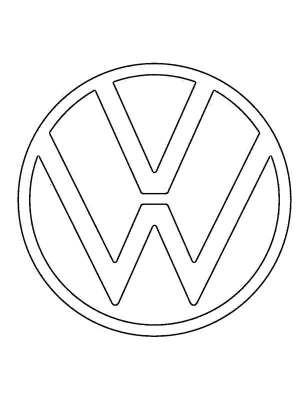 Volkswagen logo de colorat