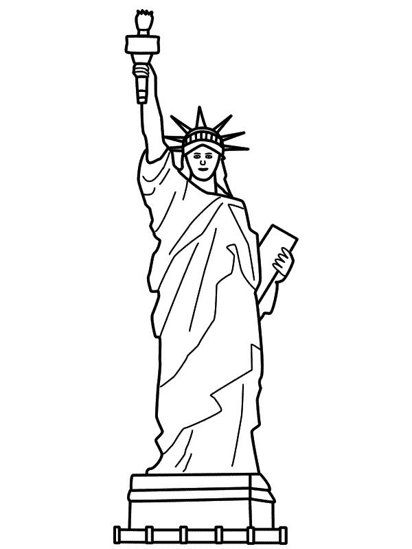 Statuia Libertății din New York de colorat