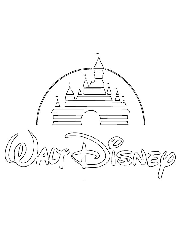 Walt Disney logo de colorat