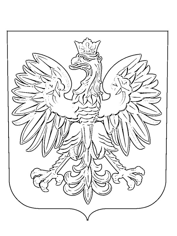 Stema Poloniei de colorat