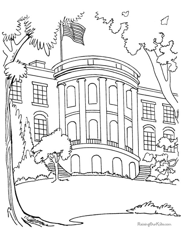 Casa Albă (Washington) de colorat