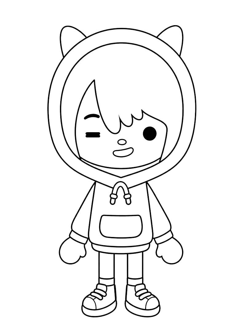 Zeke (Toca Boca) de colorat